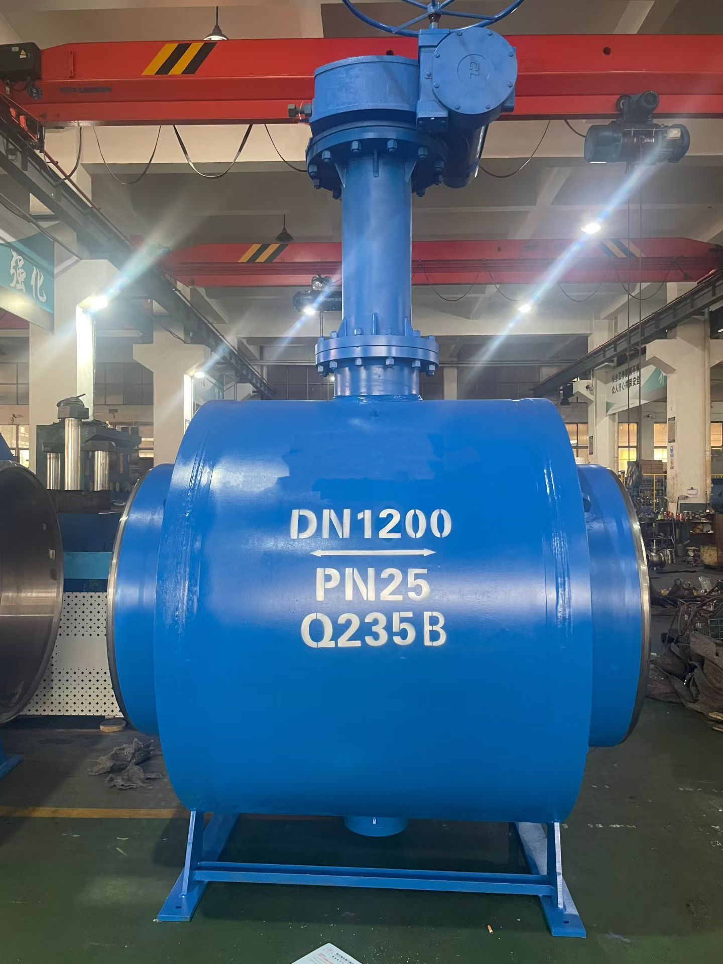 Large-bore ball valve (DN1250) ready for dispatch